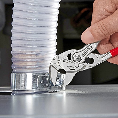 KNIPEX 86 03 150 Mini-Zangenschlüssel Zange und Schraubenschlüssel in einem Werkzeug verchromt mit Kunststoff überzogen 150 mm - 4