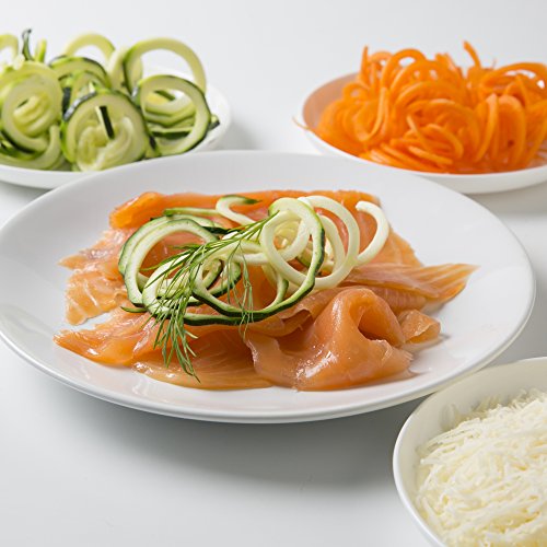 Cuisique Premium Spiralschneider inklusive 8 in 1 Häcksel-Reibe und Saftpresse - 9