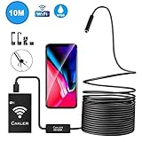 📷【Kabellos und einfach zu bedienen】 Dieses 1200P Endoskop mit licht hat sein eigenes Signal, schalten Sie einfach die WIFI-Box, Scannen Sie den QR-Code in der Anleitung zum Herunterladen APP 