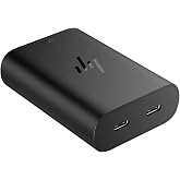 HP 65 W GaN USB-C Diz&uuml;st&uuml; Bilgisayar Şarj Cihazı | 2 x USB-C Bağlantısı | 75 x 53 x 22 mm (G x D x Y) | 110 g | Galyum nitrit