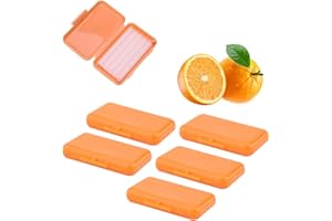 Angzhili 5 Boxes Orthodontic Wax, Relief Wax for Dental Brace Wearer and Patients for Oral Care (Orange Scent)
