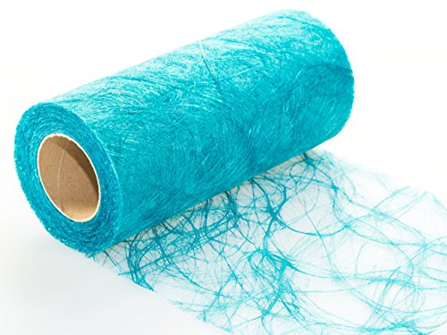 25 m x 20 cm Sizoweb® Vlies Original Tischband Tischläufer türkis blau für Hochzeit