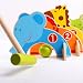 Produktbild FLAMEER Tierform Krocketspiel Minigolf Holzspielzeug für Kinder ab 3 Jahre Alt