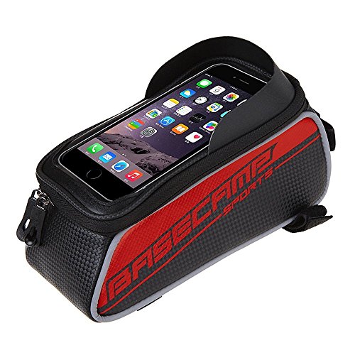 Basecamp Fahrradtasche Rahmentaschen, Wasserdicht Fahrrad Rahmentasche, geeignet für Handy mit Größe unten 6,0" Smartphone, Cellphone and GPS, Fahrradtasche Lenker
