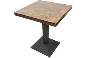 MAYMA Tavolo da bar, tavolo da pranzo, tavolo quadrato, 60 x 60 x 75 cm, stile industriale, tavola in legno + gambe in ferro, carico massimo 120 kg