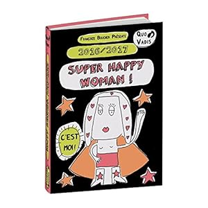 LANNOO Agenda TEXTAGENDA Scolaire Mega heureux 12x17 cm 2 Visuels ou Coloris Aléatoires