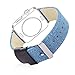 Produktbild Bandmax Watch Band Nylon Gewebe Denimstoff Ersatzarmband mit Gürtelschnalle Uhrenarmband für 38MM Apple Watch Series 2/ Series 1(Blau)