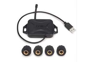 ERISIN USB TPMS Module Tool Pression des pneus 4 capteurs pour Android 14 13 12 Stéréo