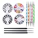 Produktbild Biutee Pro Nail Art Set Kit 4 Wheels Multicolor Nail Rhinestones Decoration Wooden Nail art Brushes Double Ended Dotting Marbling Tools by Biutee