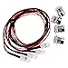 Produktbild Gazechimp 4pieces LED Lampen Lichter Nachtlichter Beleuchtung 8mm Satz Für Traxxas HSP HPI RC Auto Modell