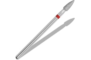 Vnjaoi Diamond Nail Drill Bits punte per unghie acriliche diamantate da 3/32 pollici con custodia, punte per unghie a punta di quarzo per unghie, punte per rimuovere le cuticole strumenti per manicure