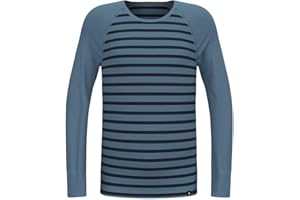 Odlo Unisex Kinder Odlo Thermounterwäsche Kinder Active Warm Stripes I Sportunterwäsche Mädchen Jungen I Langarm Thermoshirt Shirt (1er Pack)