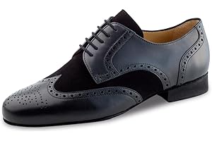 Werner Kern Chaussures de danse pour homme 28052 - En cuir noir - Largeur X - Talon standard de 2 cm - Fabriquées en Italie