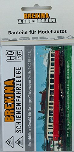 Preisvergleich Produktbild Brekina 10097 Decalsatz für Esslinger Triebwagen "AGV Privatbahnen" (für 64102 / 64122)