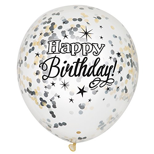 Folie silber glitzernden Konfetti zum Geburtstag Luftballons, 6 Stück