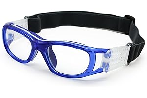 EnzoDate Children Basketball Goggles Sports Glasses Protective Soccer Glasses with Replaceable Lens Boys Girls Teenage