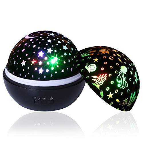 Preisvergleich Produktbild Sternenhimmel Projektor Nachtlicht, Supertech Sternenhimmel Projektor Lampe Schwarz