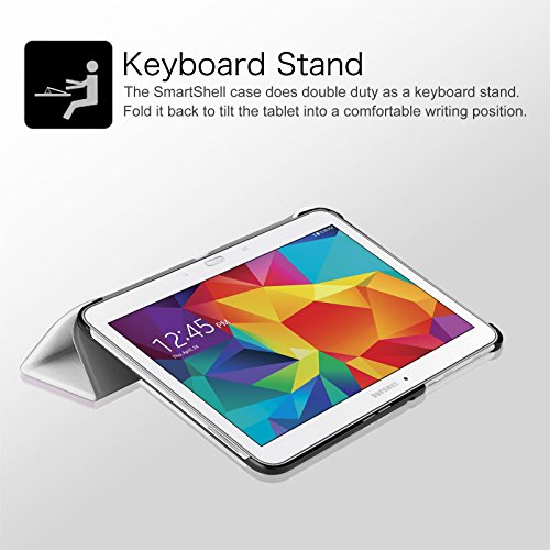 Fintie Samsung Galaxy Tab 4 10.1 Hülle Case – Ultra Schlank Superleicht Ständer Smart Shell Cover Schutzhülle Etui Tasche mit Auto Schlaf / Wach Funktion für Samsung Galaxy Tab 4 10.1 SM-T530 SM-T535 (nicht geeignet für Samsung Galaxy Tab 3 10.1), Weiß - 9