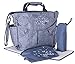 Produktbild okiedog SUMO 37011 flexible Wickeltasche mit Henkel, Schultergurt, Rucksack, Kinderwagenhaken, Wickelunterlage, isol. Flaschenhalter und Zubehörbeutel, Urban jeans, ca. 47 x 40 x 14 cm