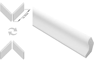 MARBET DESIGN 30 Meter + 4 Coins Moulures Profilé Décoratif Décor de Stuc en Polystyrène Dur 22x25mm, E-3