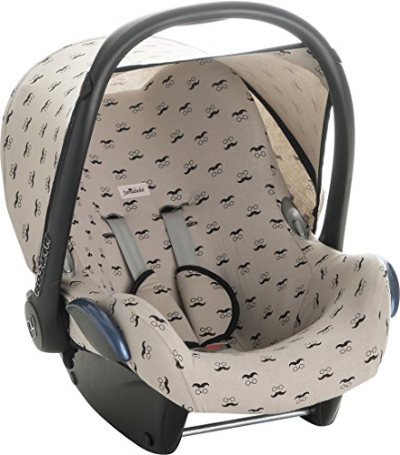 Janabebe® – Baumwollbezug Mr Mustache Maxi -Cosi Cabriofix, Citi, Streety.fix, Jané Koos, Abdeckung Stubenwagen , Autositz , + Schutz Gurtzeug, - 8