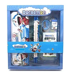 R H lifestyle Cartoon School Stationery Gift Set for Kids Pack of 1 (Doraemon Style)