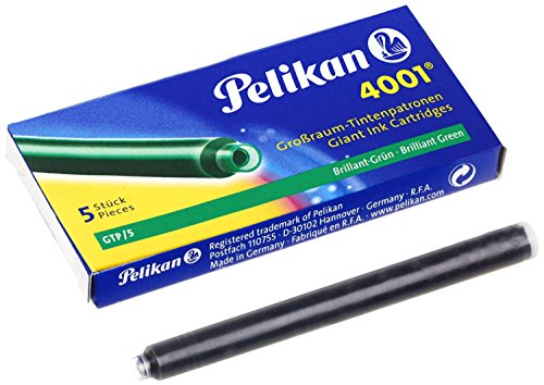 Pelikan 310631 Tintenpatronen 4001 GTP/5, 5-er Pack, brillant-grün