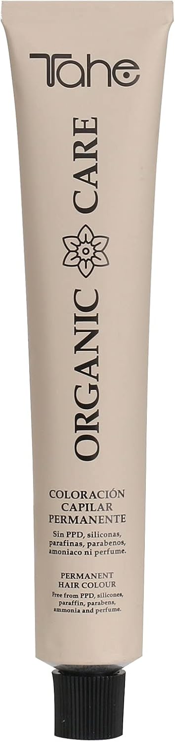Tahe Organic Care Tinte Orgánico Permanente para el cabello de larga duración Sin Amoniaco, 100 ml, Tono 6.1 Rubio Oscuro Ceniza