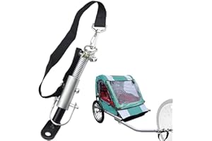 Favengo Attelage Remorque Velo Attache Remorque Veloconnecteur d'Attelage de Remorque de Vélo Remorque de Vélo Attelage en Acier Adaptateur Attache Remorque Vélo Coupleur d'Attelage Remorque de Vélo