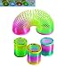 Smiley Gifts - Keeps Them Entertained For Hours - 3D "Slinky" With LED Lights Rainbow Slinky Coil Spring - Great Stocking Filler, Christmas Present Idea For Boys & Girls Children Age 3+ - One Supplied