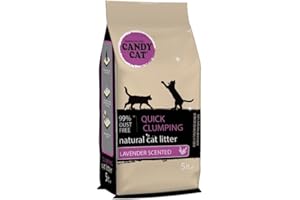 CANDY Cat Litter (Lavender) to Eliminate Litter and Odors Fast Clumping 5L