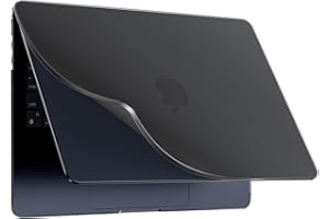 BlueSwan PP Coque Compatible avec MacBook Air 13,6 Pouces M4 M3 M2 2025 2024 2022 (A3240 A3113 A2681) Mac 13 Étui Meilleure Adaptation au Corps, Durable, Anti-Rayures, Translucide - Mat Noir