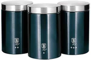 BERLINGERHAUS Berlinger Haus Metallic Line Aquamarine Edition 3 pezzi set di canestri,Metallic Line Aquamarine Edition BH/6271 acciaio inossidabile acquamarina 18/8