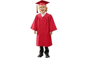 Allbestop Abschlusskleid Kinder Abschluss Talar Mit Hut Set Mit Abschlussmütze Und Talar Für Den Kindergarten Graduation Cap Akademischer Talar Bachelor Robe Bachelor Hut Richter Kostüm