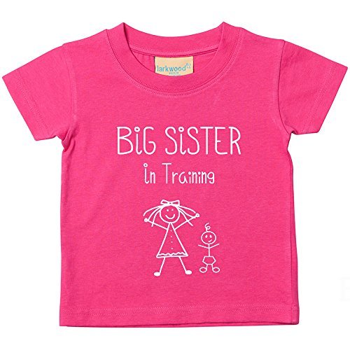 Big Sister in Training Pink Tshirt Baby Toddler Kids Available in Sizes 0-6 Months to 14-15 Years New Baby Sister Gift