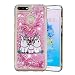 Produktbild HopMore Huawei Y6 2018 / Honor 7A Hülle Silikon Glitzer 3D Flüssig Transparent Muster Kreativ Lustig Schutzhülle Durchsichtig Handyhülle Stoßfest Silikonhülle Gummi Case Cover - Einhorn Familie