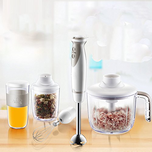 Ctao Hand Immersion Blender Stick Electric Hand Held Blender Baby Food Aider Powerful Food Processor Kitchen Supplies Food Stick Baby Infuser Food Handheld Electric Multifunction Home Blender,White