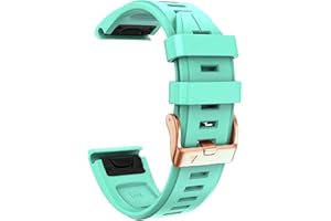 CZKE Dla Garmin Fenix. 6s 5s. Watchband 20mm Bransoletka dla Fenix 6S Pro 5s Plus Róża Złota Klamra Silikonowe Szybkie Wymienne Pasy na nadgarstek (Color : L, Size : 20mm)