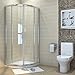 Produktbild Viertelkreis 6 mm Glas-Schiebetür für Dusche, hohe Duschabtrennung, für Duschkabinen, Glas-Tür, 800x800x1850mm Tempered Glass, 800x800mm Shower Enclosure+Tray