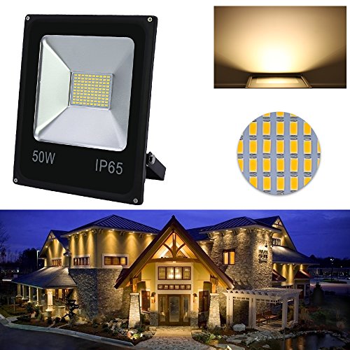 VINGO® 50W Smd LED Fluter Außen Flutlicht Strahler Scheinwerfer IP65 Warmweiß - 5