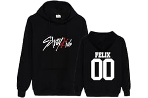 NCTCITY KPOP Stray Kids Sweatshirts con Cappuccio Stampate Sciolto Felpe Casual Autunno Invernale Maglie Pullover Bang Chan Changbin Hyunjin Felix Seungmin Jeongin Jisung Minho Woojin