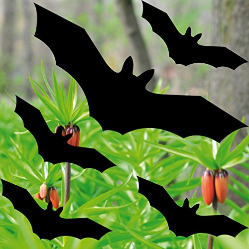 Fledermaus Vampir Set schwarz Vogel Vögel Fenster Schutz Aufkleber die cut Tattoo Warnvögel Deko Folie - 2