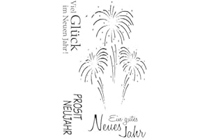‎SESCHA Stempel Clear von EFCO, Silvester, A7 / 74 x 105 mm, 4 - teilig, transparent
