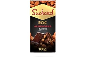 Suchard Roc Tableta de Chocolate Negro con Almendras Enteras 180g