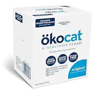 ?KOCAT Original Low-Dust Natural Wood Clumping Cat Litter with Odor Control 16.6 lbs Large