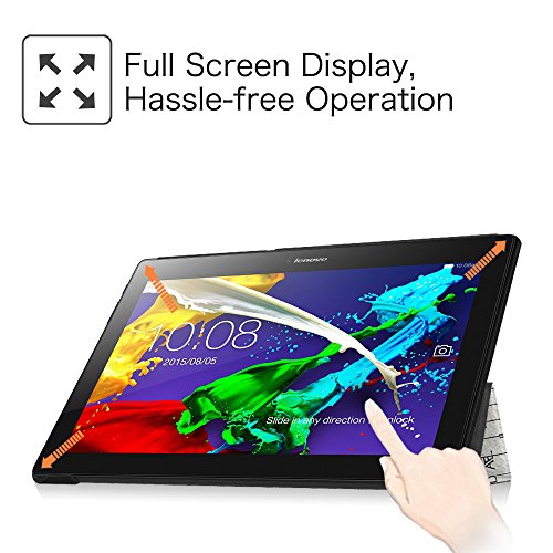 Fintie Lenovo Tab 2 A10-30 / Tab 2 A10-70 / Tab 3 10 Plus Hülle – Ultra Slim Superleicht Schutzhülle Tasche mit auto Sleep / Wake Funktion für Lenovo Tab 2 A10-30 / A10-30L / A10-30F / Tab 2 A10-70 / A10-70L / A10-70F / TAB3 10 Plus / Tab 3 10 Business 10,1 Zoll Tablet, Landkarte Design - 4