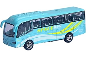 FPAEHRY Toy Bus Toy, Alloy City Bus Toy, Car Model Diecast Metal Toy, 1:43 Scale Pull-Back Bus, Metal Cars Model,Bus Toy Car Model Pull Back City Bus Kids Gifts - Blue