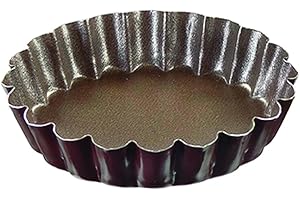 Gobel - Moule Tartelette Ronde Cannelée Ø140/130 mm x H25 mm – Fond Fixe – Antiadhérent – Acier Résistant – Cuisson Facile et Uniforme
