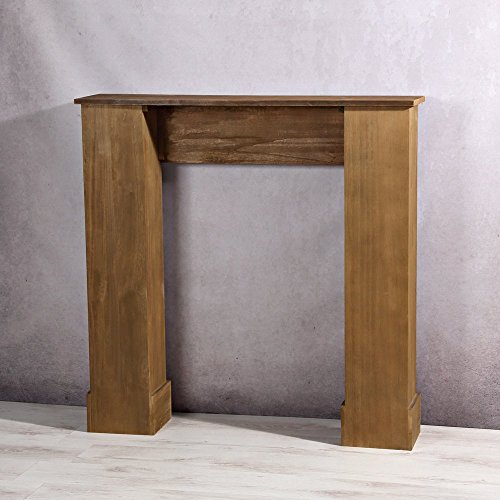 Shabby Chic Kaminverkleidung Kaminkonsole Verkleidung in braun Feuer Attrappe - 7