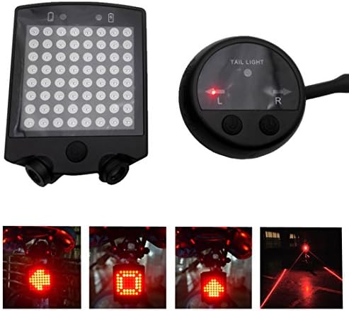 Multifunction Bicycle Turn Signal Light, Wireless Remote Control Rechargeable LED Bike Taillight Shift paddles control Lane line lights Cycling Safety Lights